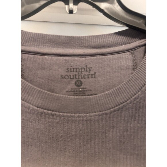New Simply Southern Ribbed Cotton Blend Sweatshirt Size XL Fall Theme Flannel - Picture 2 of 4
